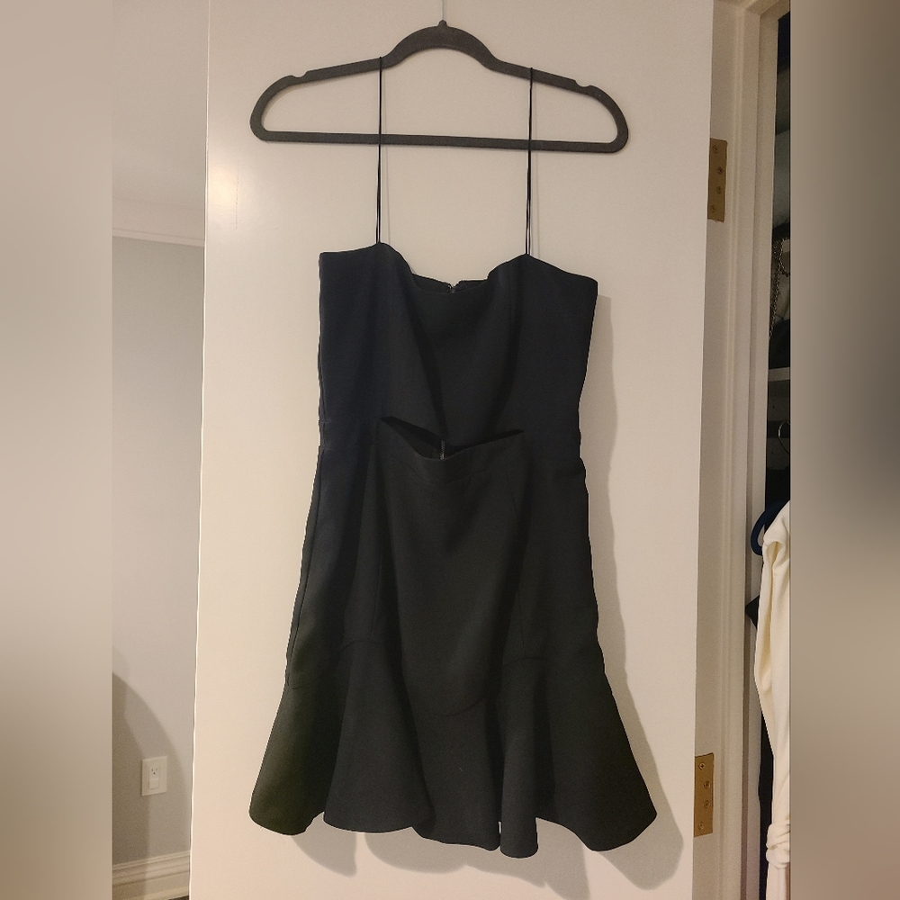 White Fox black mini dress